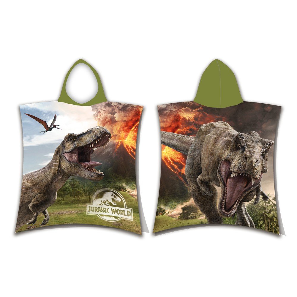 Bombažen otroški pončo velikost 3-8 let Jurassic World "Volcano"