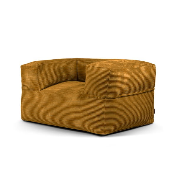 Gorčično rumena vreča za sedenje iz rebrastega žameta MooG – SLOWDOWN