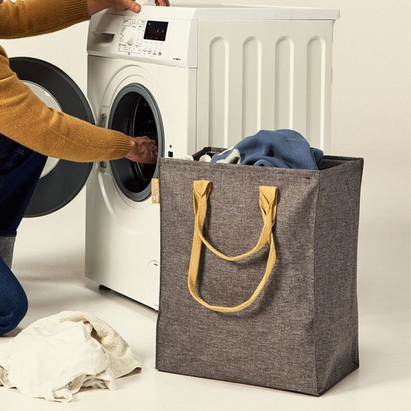 Siv tekstilni koš za perilo 53 l Laundry Hub Tweed – Rolser-image-2