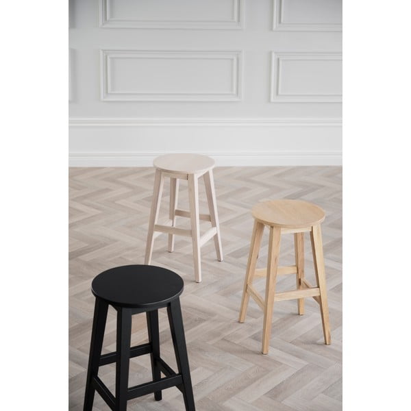 Barsko stol iz masivnega hrasta v naravni barvi (višina sedeža 65 cm) Austin – Rowico-image-2