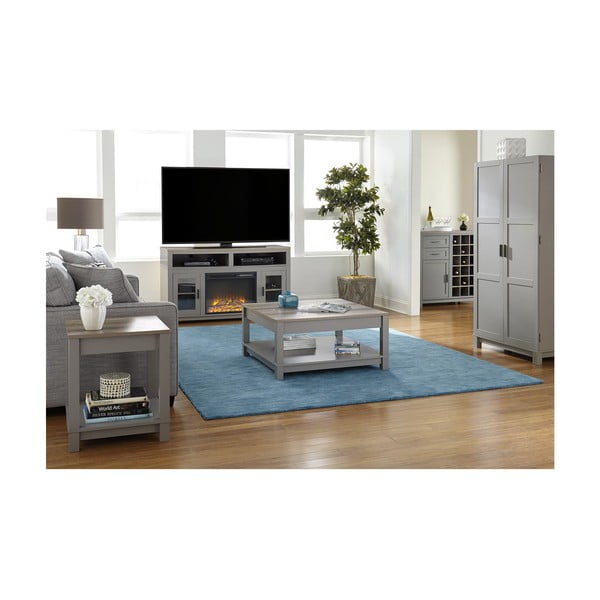 Siva mizica v hrastovem dekorju 89x89 cm Carver – Støraa-image-2