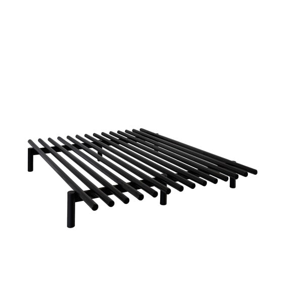 Črn borov posteljni okvir Karup Design Pace Black, 180 x 200 cm