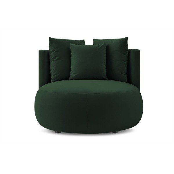 Temno zelen žameten fotelj Cesar – Bobochic Paris-image-3