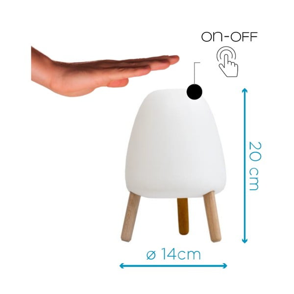 Bela namizna svetilka Tomasucci Jelly, višina 20 cm-image-2