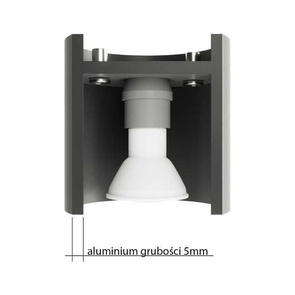 Bela stropna svetilka s kovinskim senčnikom Vulco – Sollux-image-3
