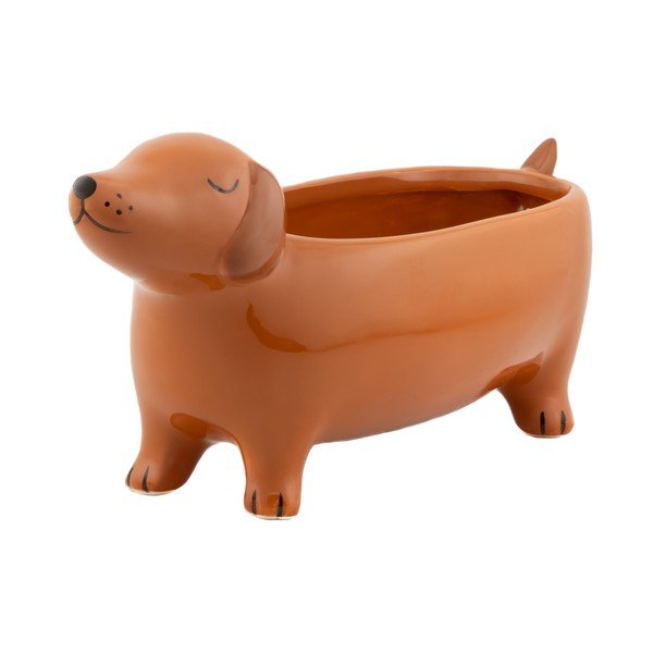 Keramičen okrasni cvetlični lonec Sausage Dog – Sass & Belle