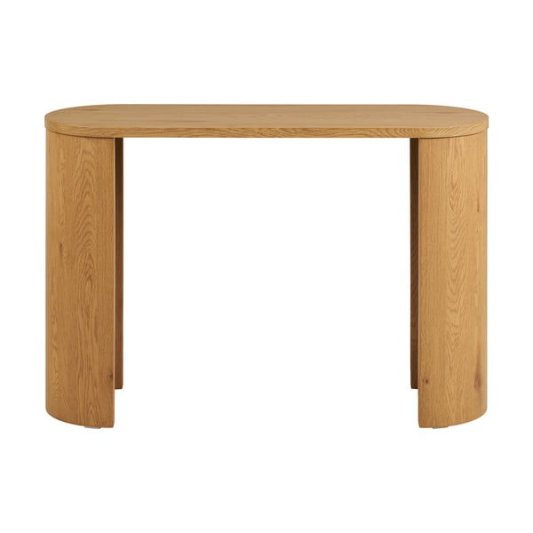 Stranska mizica v hrastovem dekorju v naravni barvi 38x114 cm Bibione – House Nordic-image-2