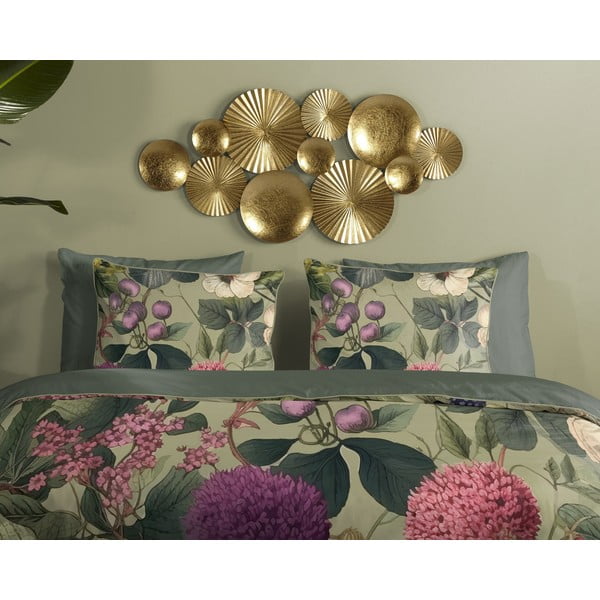 Kaki zelena enojna podaljšana posteljnina iz bombažnega satena 140x220 cm Onaz – Descanso-image-2