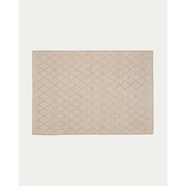 Bež pralna preproga iz mešanice volne 160x230 cm Sybil – Kave Home-image-3