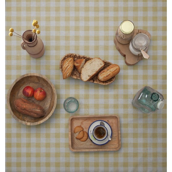 Namizni prt Really Nice Things Yellow Vichy, 140 x 200 cm-image-2