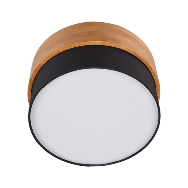 Stropna svetilka s tekstilnim senčilom v črni in naravni barvi Seasons – Trio-image-2