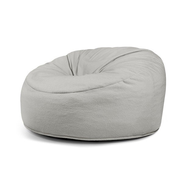 Svetlo siva vreča za sedenje iz tkanine bouclé Om 135 – SLOWDOWN