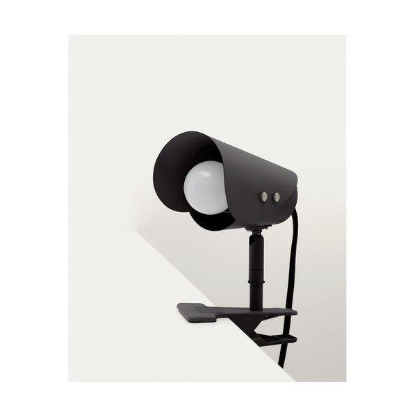 Črna kovinska namizna svetilka s sponko (višina 16 cm) Jula – Kave Home-image-4