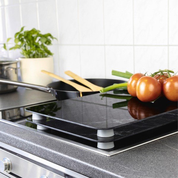 Zaščitne plošče za štedilnik 2 ks iz kaljenega stekla 52x30 cm Abdeckplatte  – Wenko-image-1