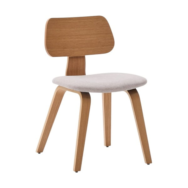 Bež jedilni stol v hrastovem dekorju Gena – Kave Home