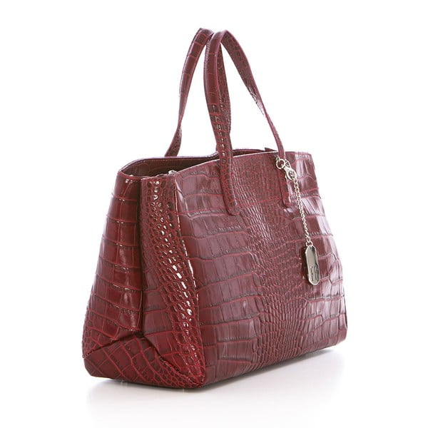 Bordo usnjena torbica Federica Bass Eris-image-1