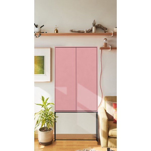Rožnata omarica 75x164,5 cm Lennon – Really Nice Things-image-1