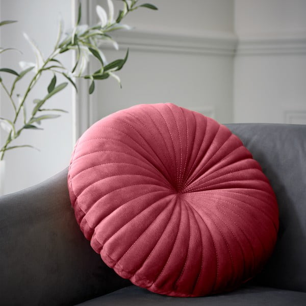 Žametna okrasna blazina ø 40 cm Round Soft Touch – Catherine Lansfield-image-1