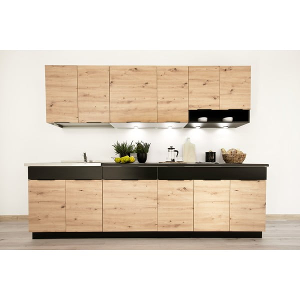 Enovrstna kuhinja brez kuhinjskega pulta (brez montaže) 260 cm Kian – STOLKAR-image-1