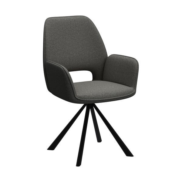 Temno siv jedilni stol z nasloni za roke Graham – Actona