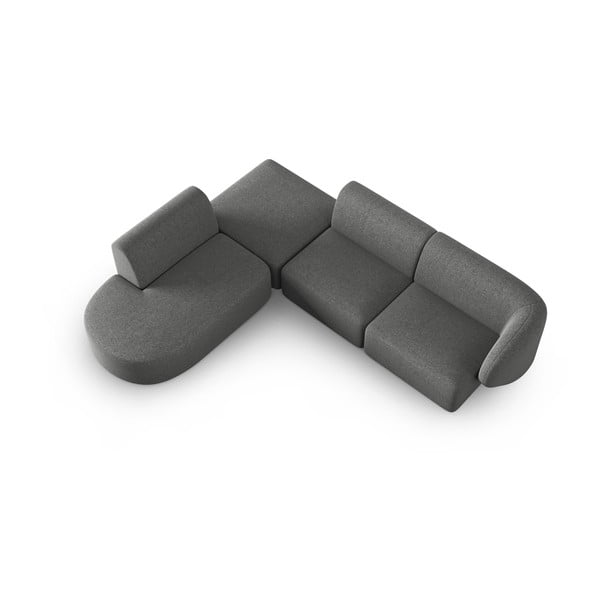 Siva kotna sedežna garnitura (levi kot) Shane – Micadoni Home-image-2