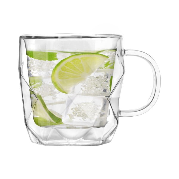 Set 2 skodelic z dvojno steno Vialli Design Geo, 330 ml-image-4