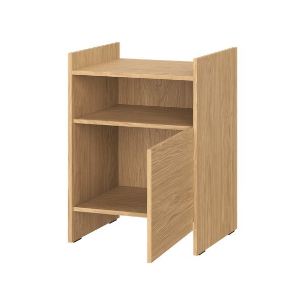 Nočna omarica v hrastovem dekorju s policami v naravni barvi Toopt – noo.ma-image-2