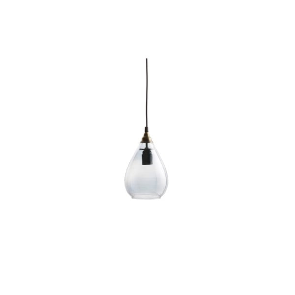 Siva viseča svetilka s steklenim senčnikom ø 15 cm Simple – BePureHome