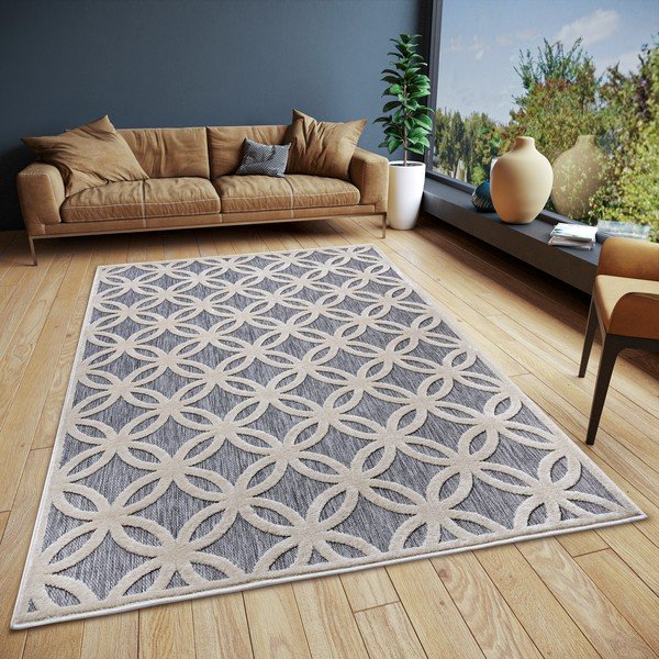 Siva preproga 57x90 cm Iconic Circle – Hanse Home-image-1