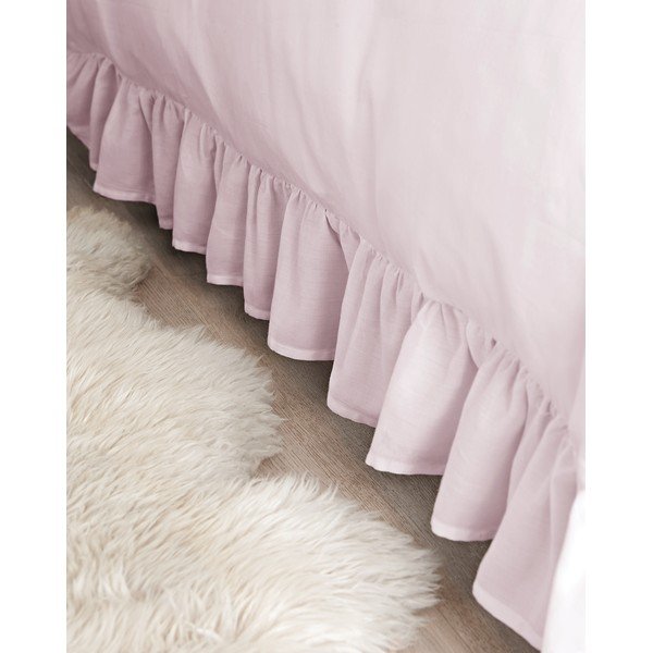 Roza bombažna posteljnina Bianca Frill, 135 x 200 cm-image-4