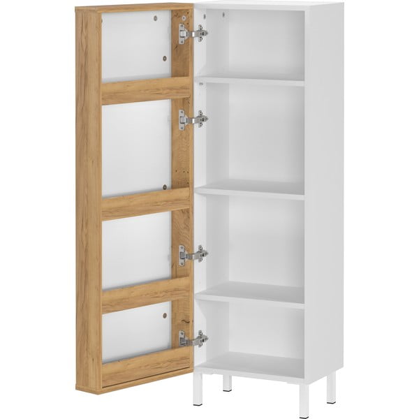 Bela visoka ozka kopalniška omarica 39x120 cm Topeka – Germania-image-3