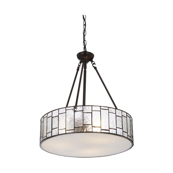 Kovinska viseča svetilka s steklenim senčilom ø 46 cm Waldorf – Premier Housewares-image-3