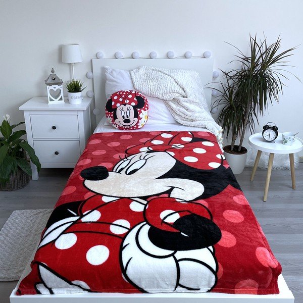 Rdeča otroška odeja iz mikropliša 100x150 cm Minnie – Jerry Fabrics-image-2