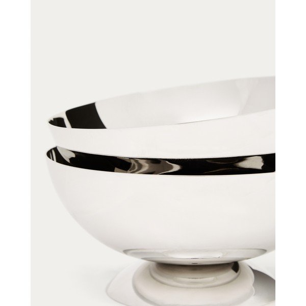 Skledice v kompletu 2 ks za serviranje iz nerjavečega jekla v srebrni barvi Nirela – Kave Home-image-3