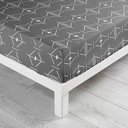 Temno siva napenjalna bombažna rjuha 90x190 cm Aristide – douceur d'intérieur