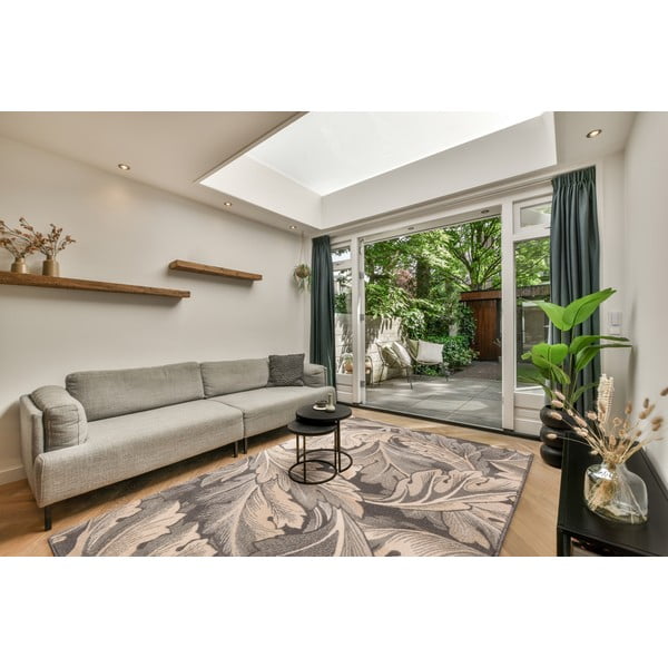 Siva/bež volnena preproga 200x300 cm Thea anthracite – Agnella-image-1