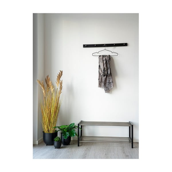 Črni kovinski stenski obešalnik Padova - House Nordic-image-1