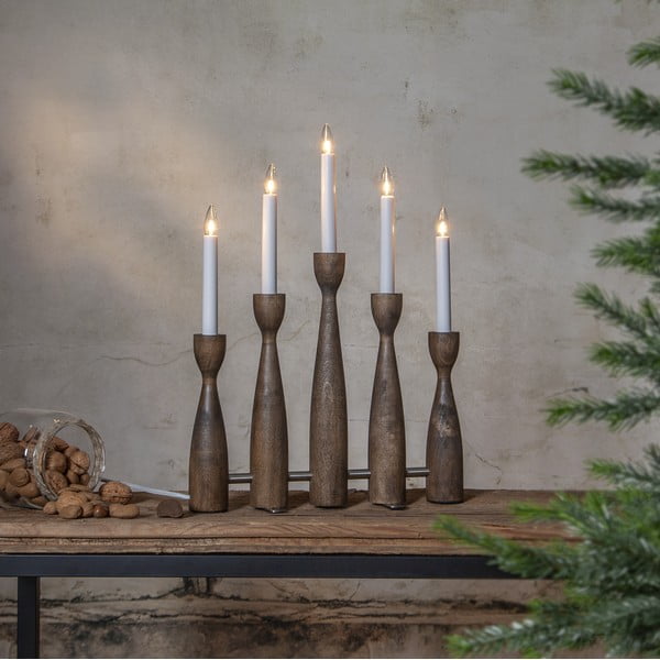 Božična svetlobna dekoracija z vtikačem v temni naravni barvi Midja 2.0 – Star Trading-image-1