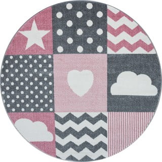 Rožnato-siva otroška preproga ø 120 cm Kids – Ayyildiz Carpets