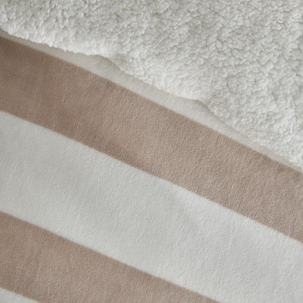 Enojna posteljnina iz sherpa flisa v naravni barvi 135x200 cm Cosy Sherpa Stripe – Catherine Lansfield-image-3