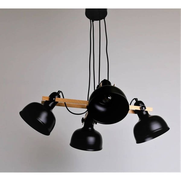 Črna viseča svetilka s kovinskim senčnikom Reno - Candellux Lighting-image-2