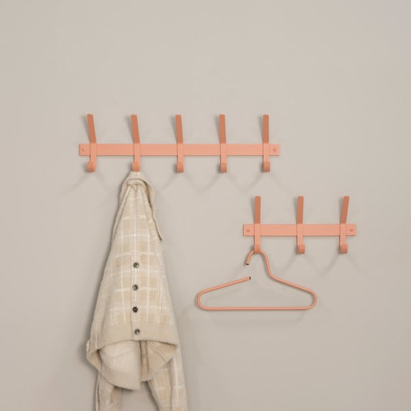 Rožnato-oranžen kovinski stenski obešalnik 40 cm Dexter – Spinder Design-image-3