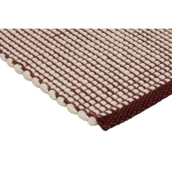 Bordo rdeča/v naravni barvi ročno tkana volnena preproga 140x200 cm Talo – noo.ma-image-3