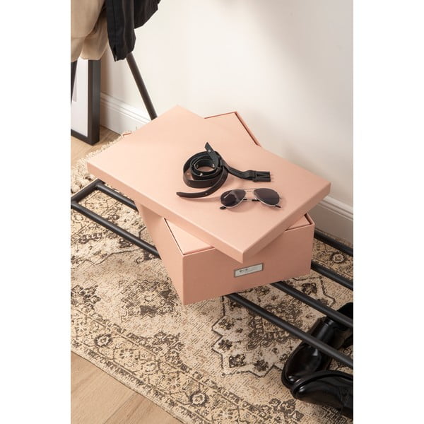 Kartonaste škatle za shranjevanje s pokrovom v kompletu 3 ks Inge – Bigso Box of Sweden-image-1