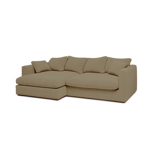 Bež žametni kavč (levi kot) Comfy - Scandic-image-1