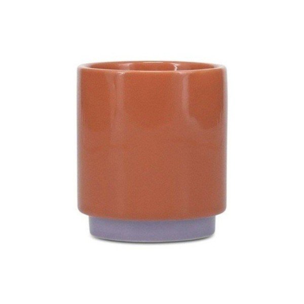 Oranžna/vijolična skodelica iz kamenine 130 ml Duo – ONA