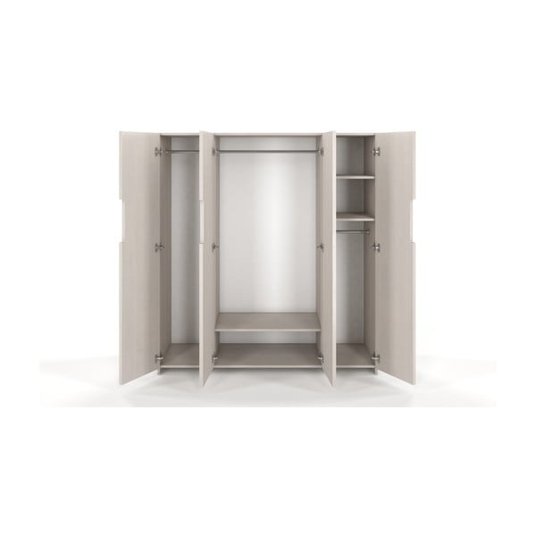 Bela omara iz borovega lesa Skandica Bergman, 170 x 180 cm-image-1