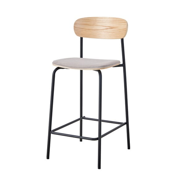 Črni/sivorjavi barski stoli v kompletu 2 ks (višina sedeža 66 cm) Adriana – Marckeric-image-2