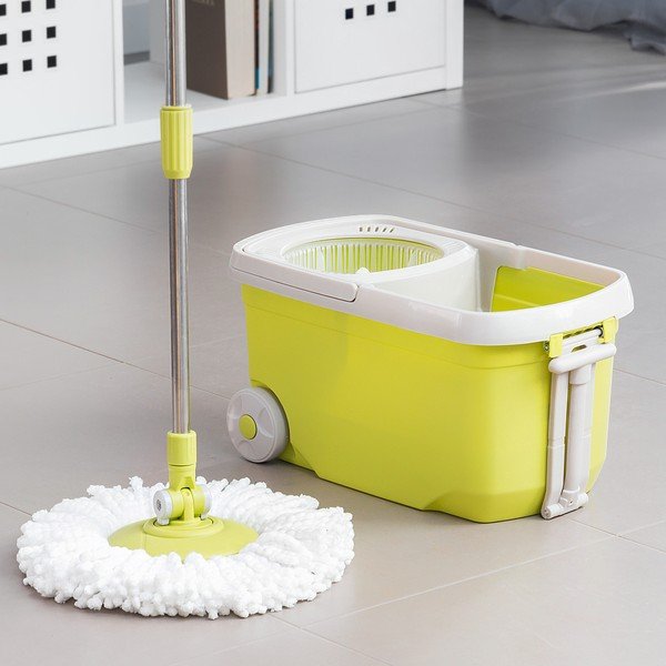 Komplet rumenega rotacijskega mopa in vedra InnovaGoods-image-1
