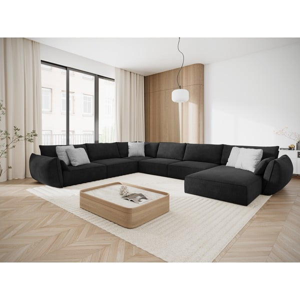 Temno siv kotni kavč (levi kot) Vanda - Mazzini Sofas-image-1